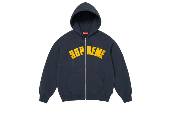 Supreme Larry Clark Zip Up Hooded Sweatshirt Navy